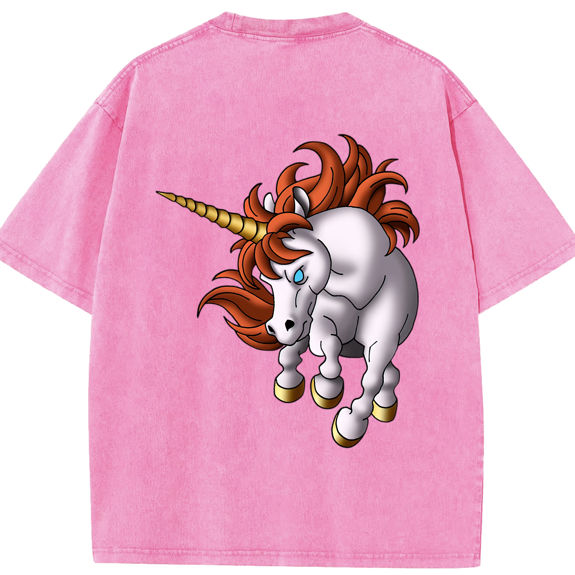 （画像用） ドラゴンクエスト Doragon Kuesuto Dragon Quest 綿100% ヴィンテージ風 半袖Tシャツ（背面プリント）
